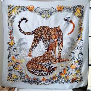 Leopard Wall Decor in Gray and Orange